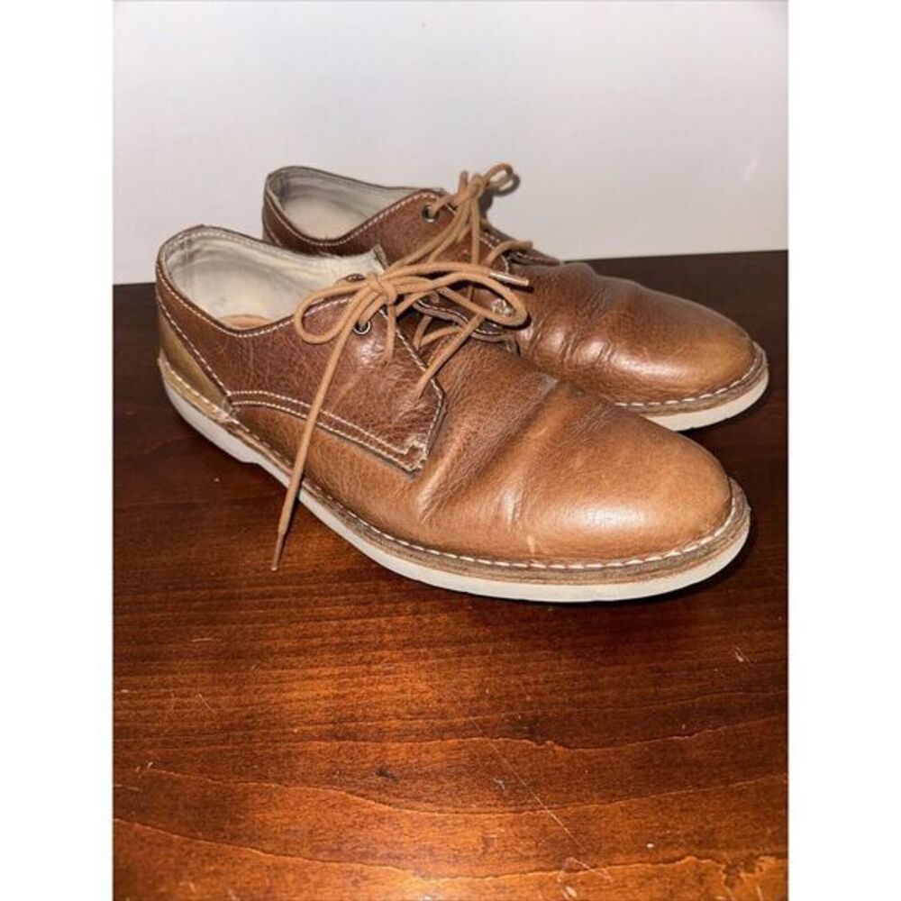 Men's Clark's Tan Leather Dress Shoes‎ Size 10.5